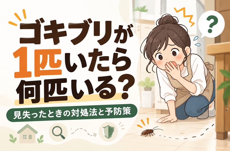 ゴキブリが1匹いたら何匹いる？見失ったときの対処法と予防策