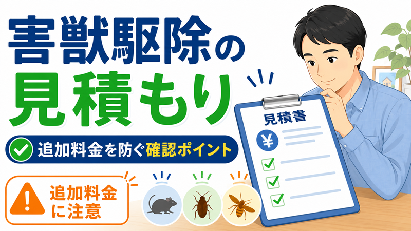 害獣駆除の見積もりで確認すべき項目｜追加料金を防ぐチェックポイント