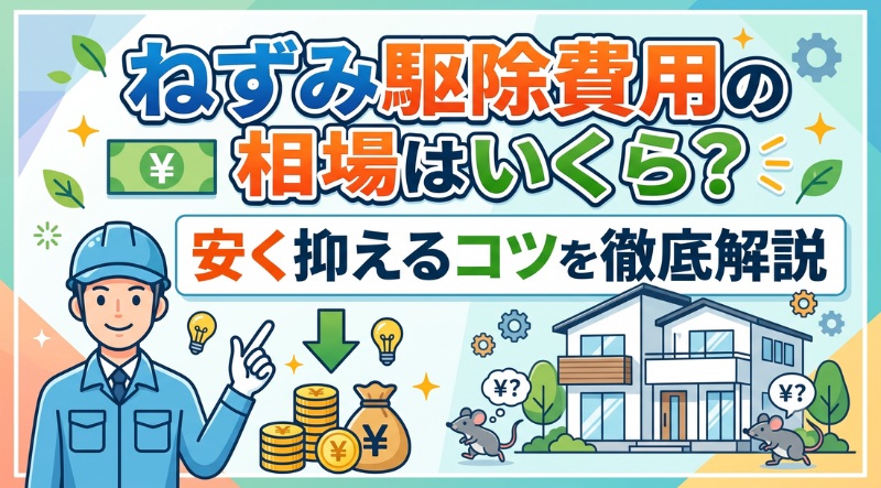 一戸建てのねずみ駆除費用の相場はいくら？安く抑えるコツを徹底解説